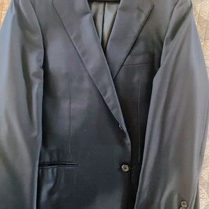 Hickey freeman navy blue wool suit